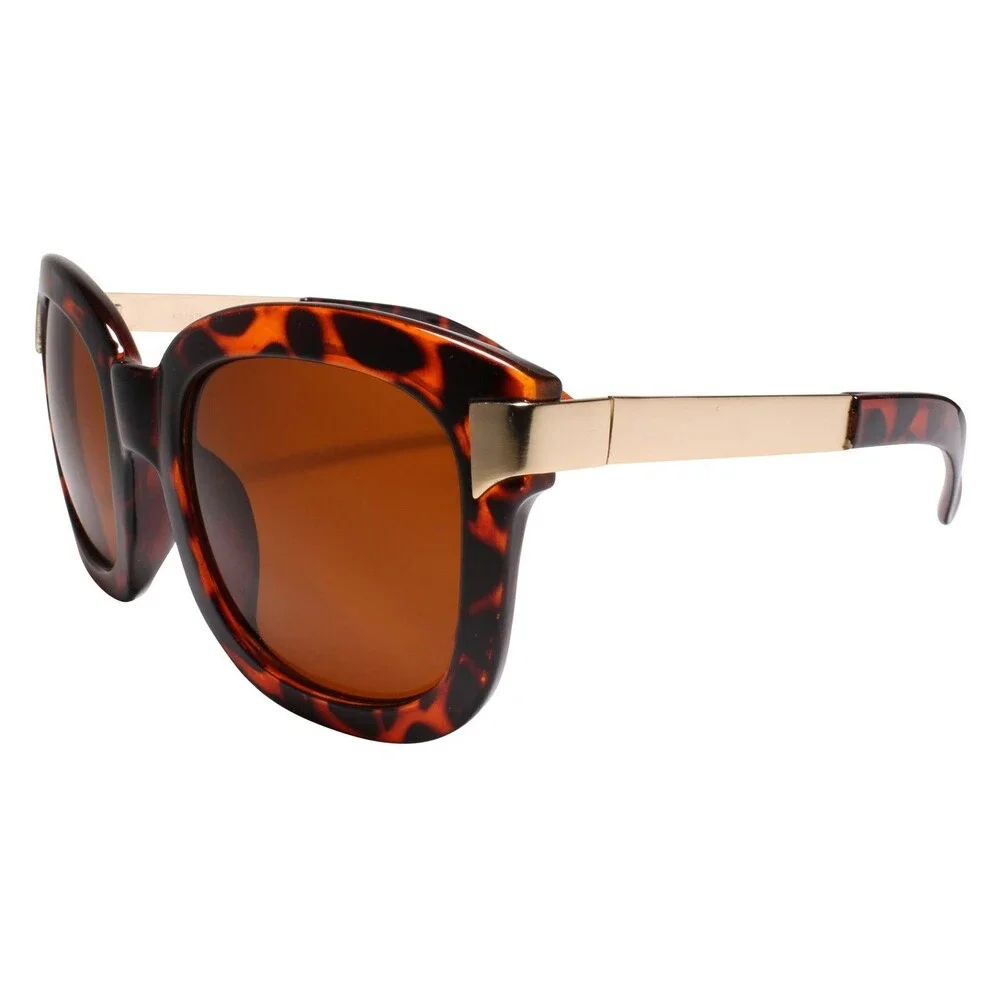 80s 90s Retro  Look Bold Square Punk Rock Hip Hop Tortoise Sunglasses